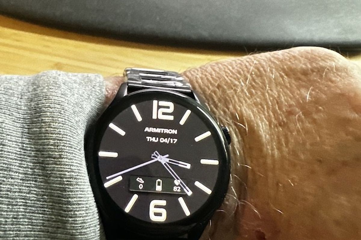 a photo of Armitron Connect Quantum Smartwatch on a man's wrist.