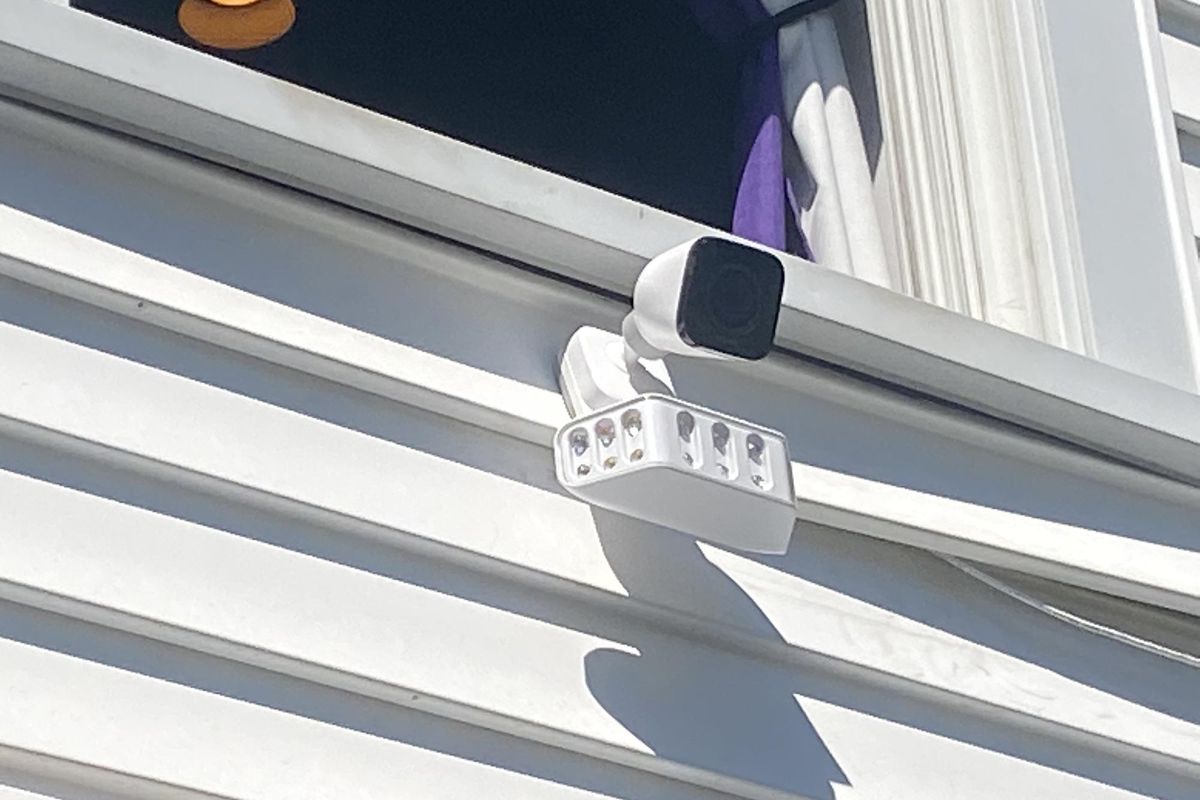 a photo of Vivint Spotlight Pro installed 