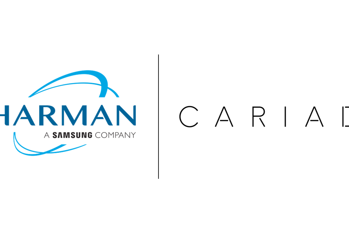 photo of logos for Harman and CARIAD